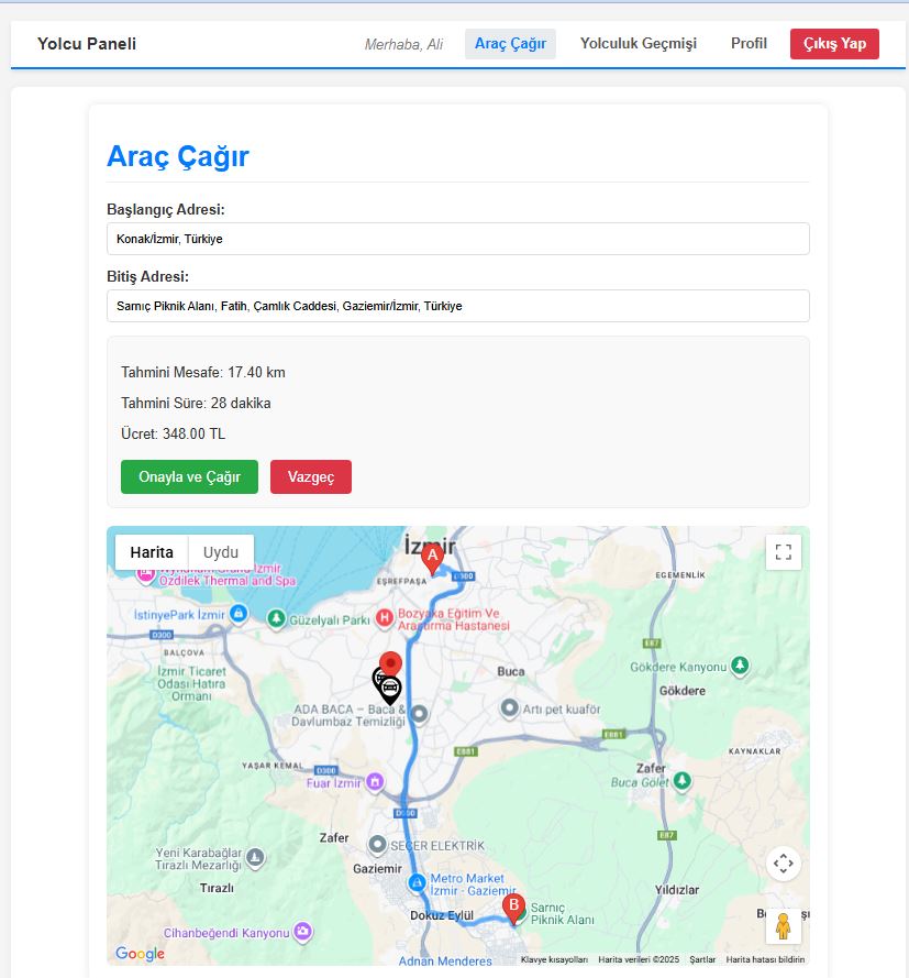 Yolcu Harita Ekranı